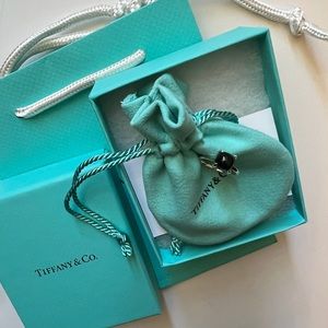 100% Authentic Tiffany&Co Sugar Stack Black Onyx Ring - size 5